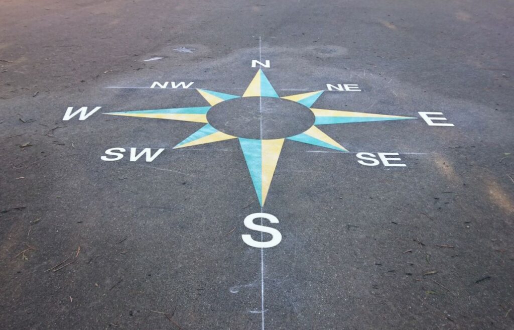 4, 8, and 16 Point Compass - Playground Markings Direct