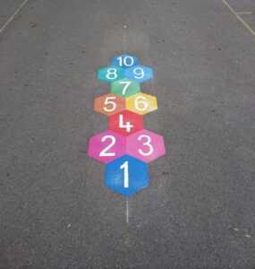 Hexagon Hopscotch - Playground Markings Direct