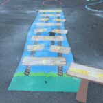 bridge hopscotch playground marking