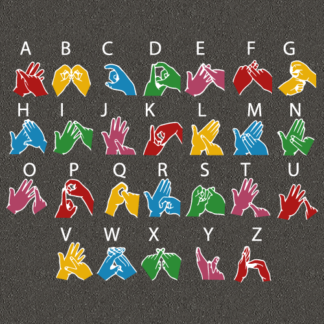 British Sign Language Alphabet for school playgrounds