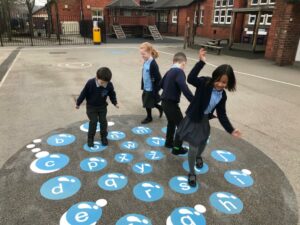 teamwork playground game marking