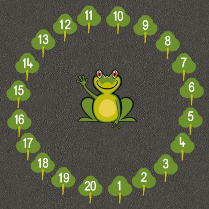 Frog themed playground number game