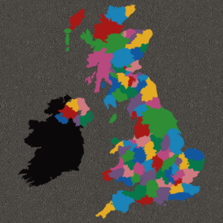 United kingdom county map for playgrounds